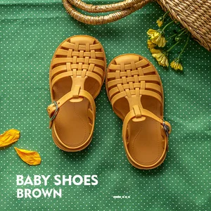 Baby Gladiator Sandals Casual Breathable Hollow Out Roman Shoes PVC Summer Kids Shoes 2022 Beach Chi