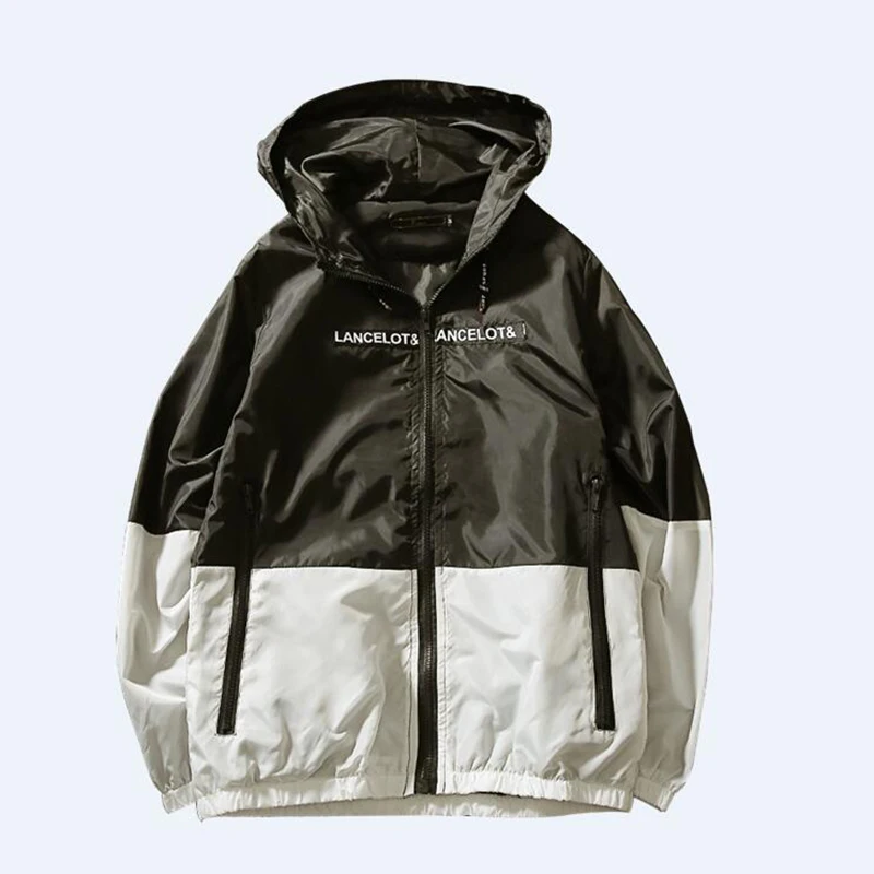 Ветровка мужская летняя легкая с капюшоном в стиле пэчворк 2020 | Мужская одежда