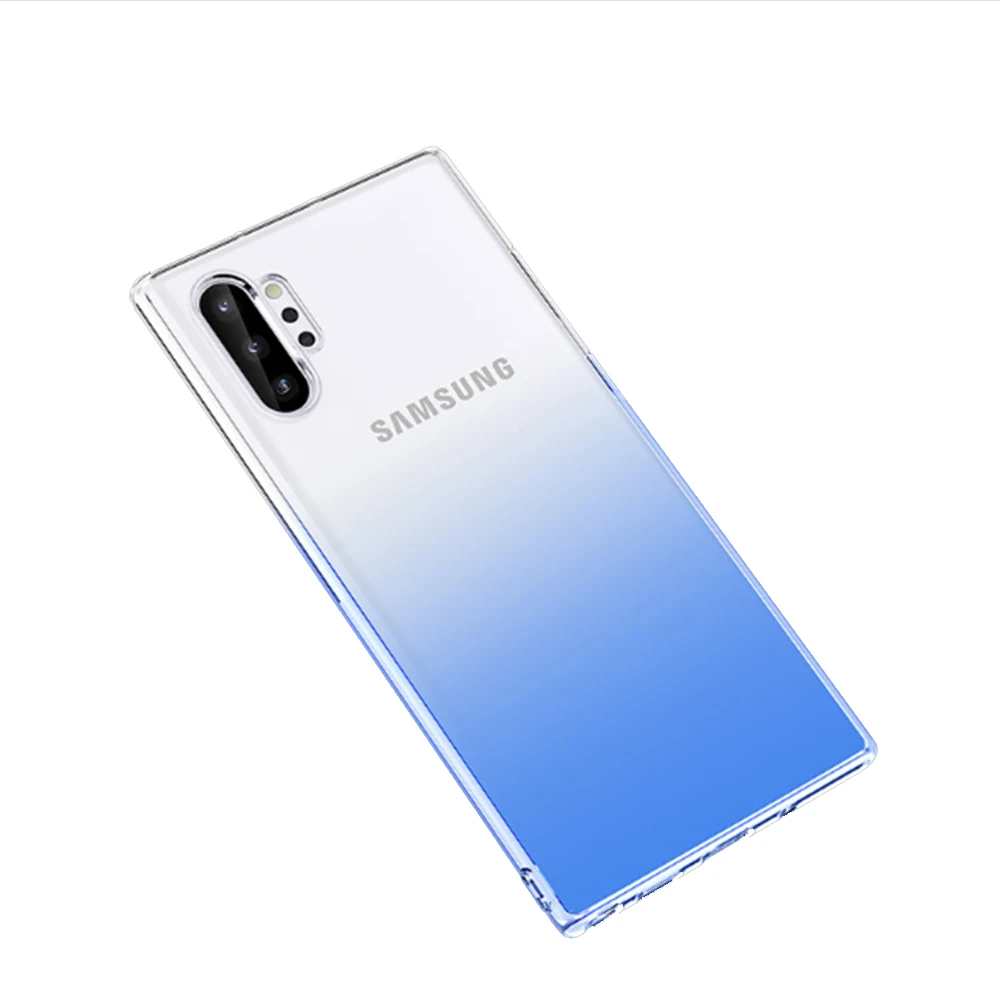 Роскошный тонкий прозрачный цветной чехол для телефона Samsung Note 8 9 10 Note10plus M10 20 30