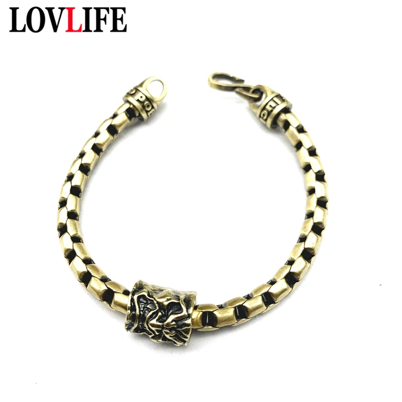 Браслет-цепочка латунный в готическом стиле для мужчин и женщин | Украшения
