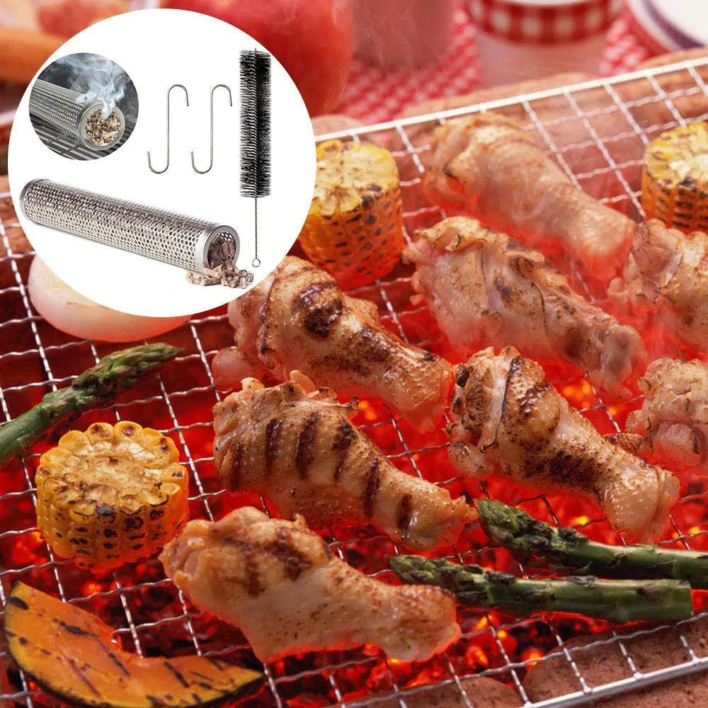 Трубка для коптильни в гранулах квадратный круглый гриль из нержавеющей стали