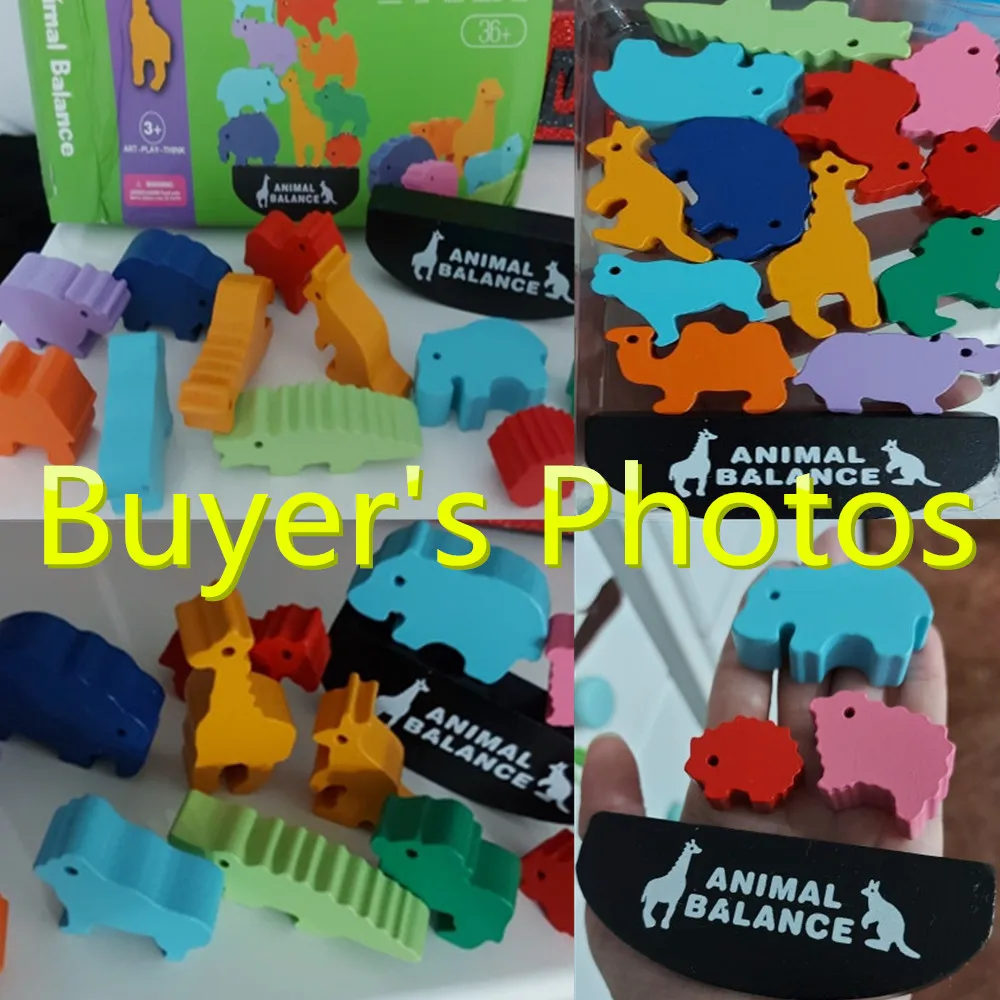 Монтессори игрушки в виде животных Пазлы 3d Строительные блоки баланс игры