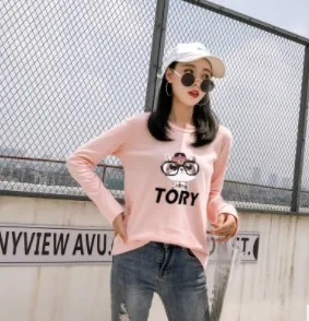 Милая футболка с мультяшным принтом для женщин сезон весна лето новый стиль