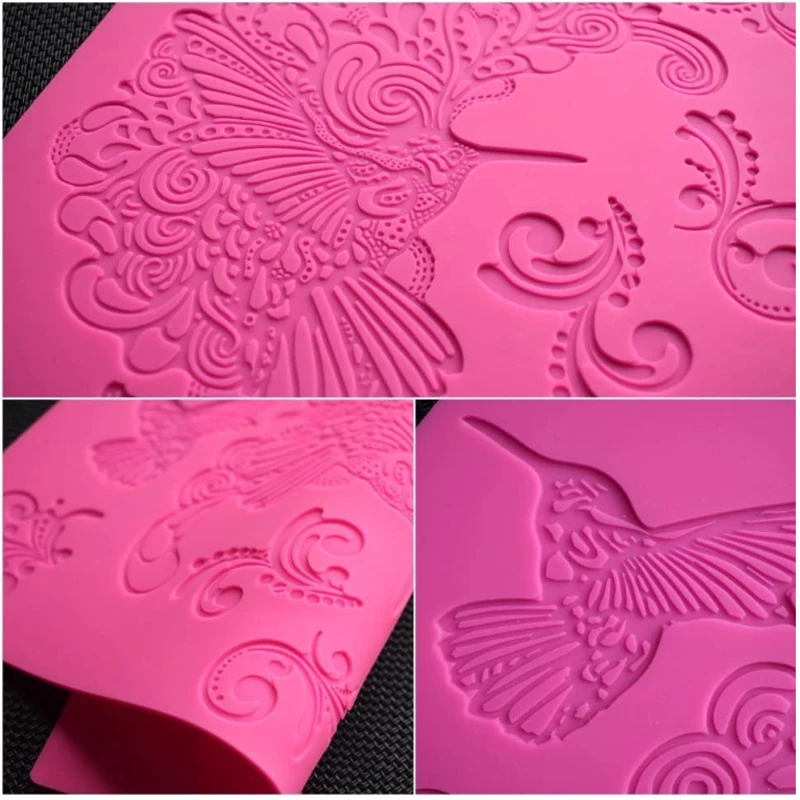Силиконовая форма для торта с колибри украшения кружевные коврики помадки