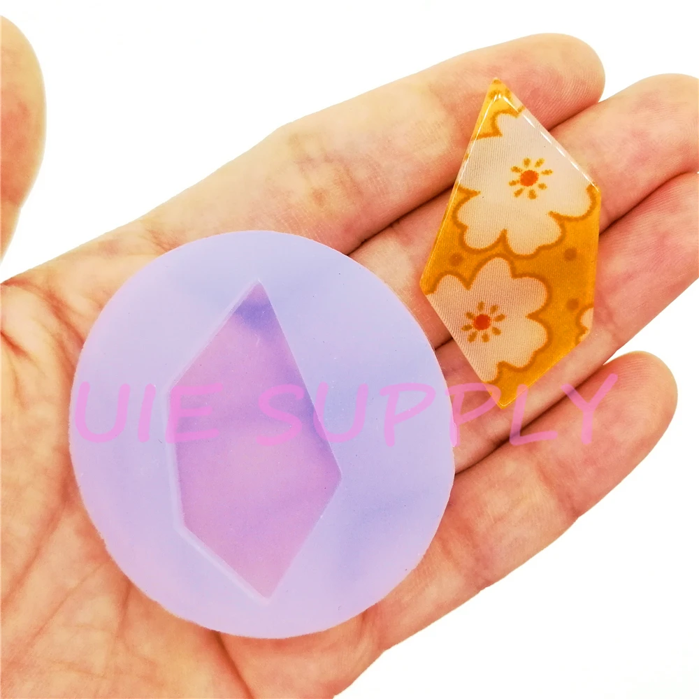 BYL508U 52,8 мм x 20,9 мм, Pentagonal цветочное украшение для торта, конфеты, полимерные глиняные серьги, ожерелье, мыло