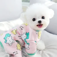 puppy pink snowman clothes autumn and winter clothes pet cotton clothes bichon thick pullover cartoon dog clothes