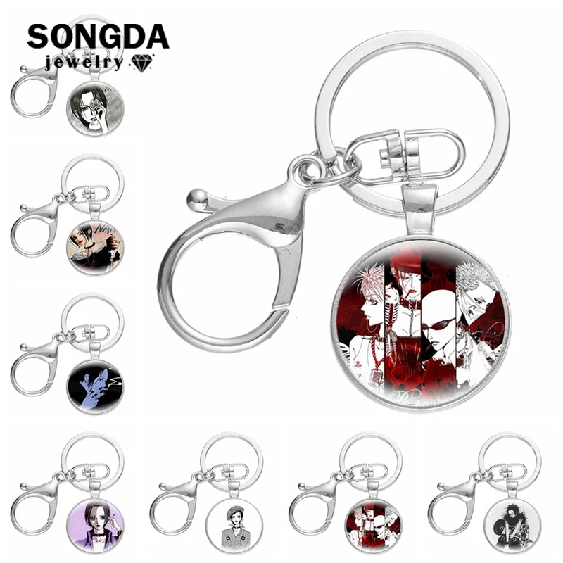 

Nana Anime Keychain Women Cartoon Figures Glass Cabochon Jewelry Gifts Friendship Pendant Ladies Fashion Lobster Buckle Keyring