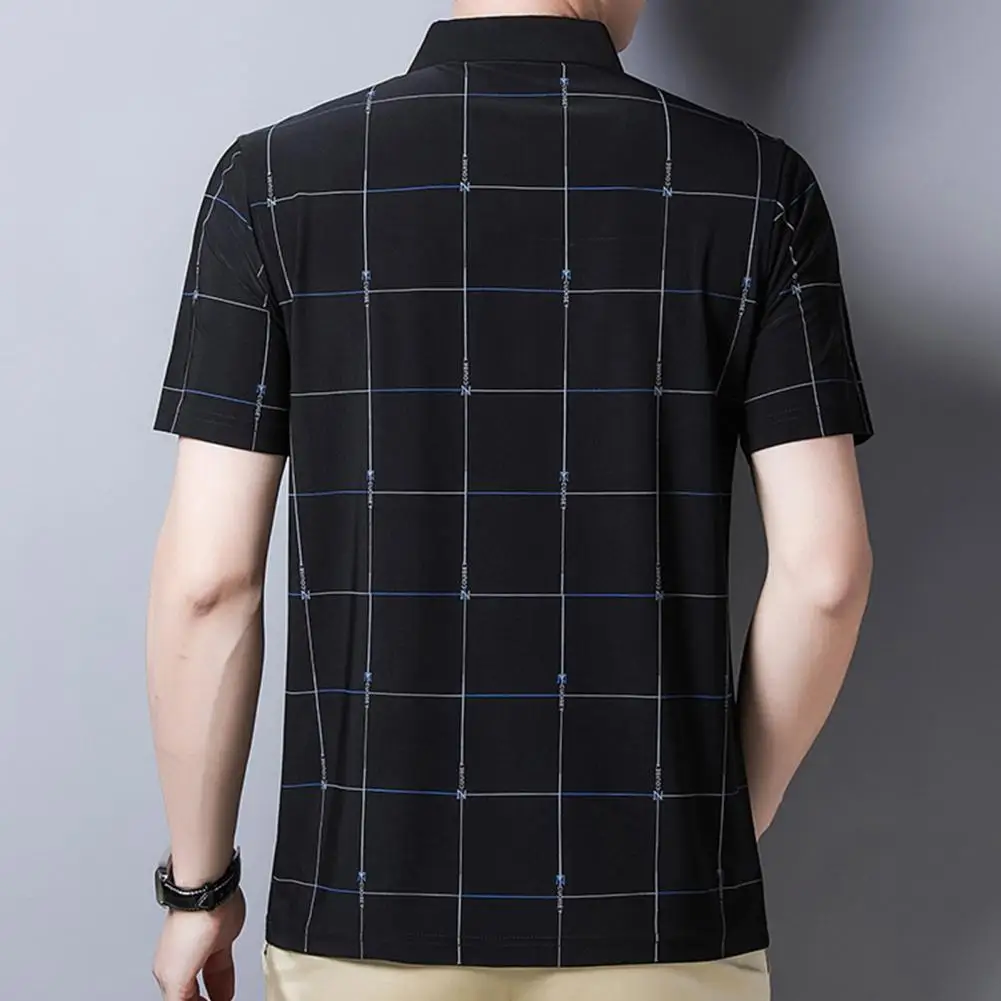 

Men Shirt Summer fashion Smooth Business Style Polyester Fiber Fashion Men Lapel Upper for Daily Life Men's Clothing 2021