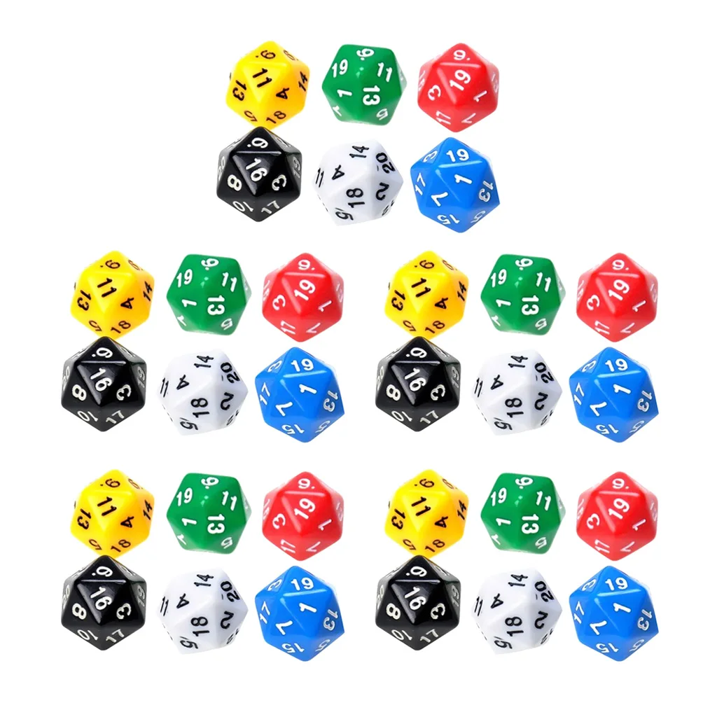 30x красочная D20 многомерная фотография для ролевых игр MTG настольная вечевечерние