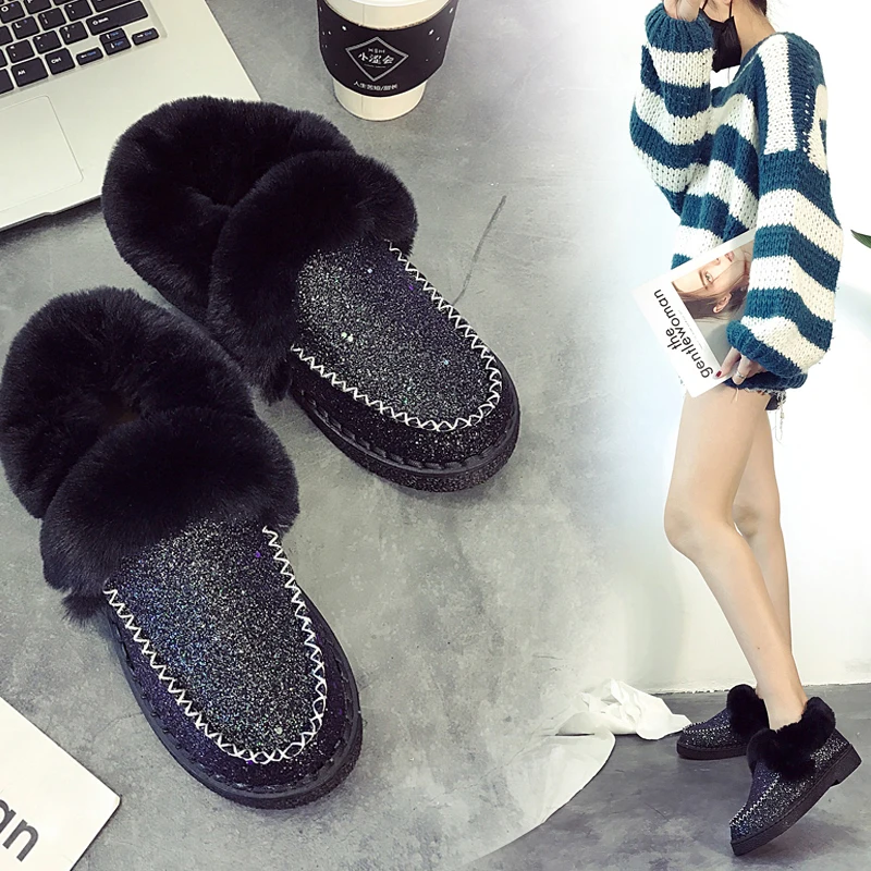 Ботильоны FEVRAL женские на платформе повседневные теплые полусапожки без застежки