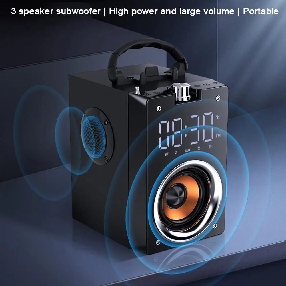 3600 мАч 5 0 беспроводной Bluetooth динамик наружный светодиодный дисплей 3D объемный