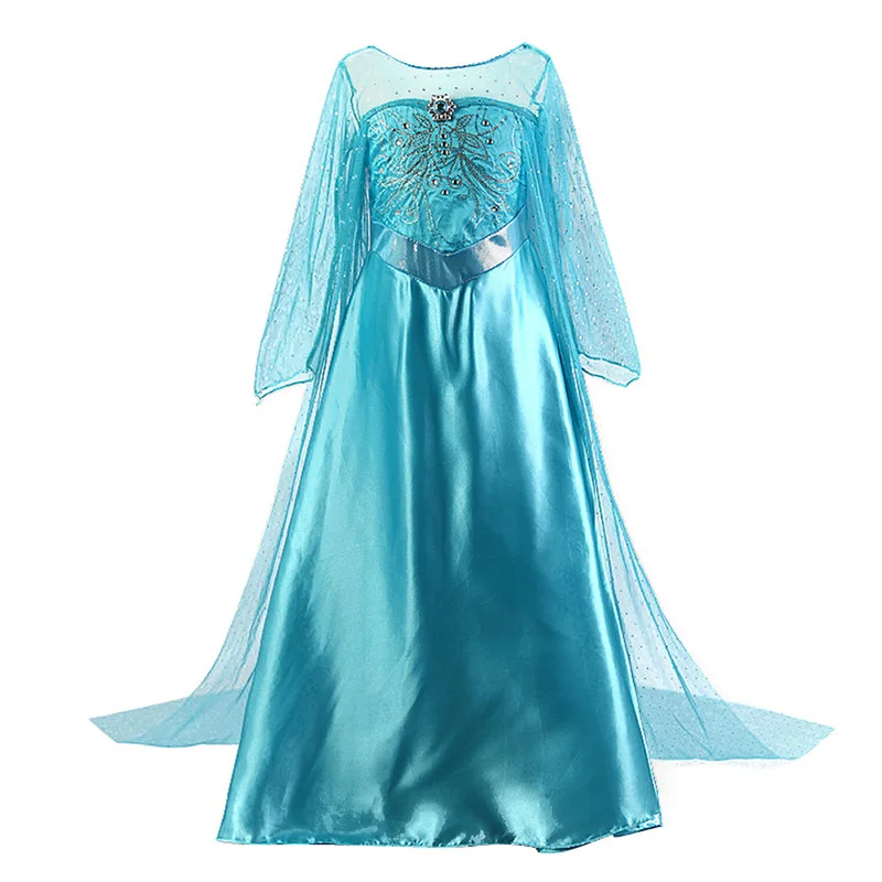 

Girl Elsa Dress for Winter Children Snow Queen Thickened Halloween Princess Costume Kids Christmas Carnival Party Outfit Clothes