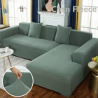 Бархатные чехлы для дивана в гостиную, однотонный секционный чехол для дивана, эластичный чехол для дивана, домашний декор, чехлы для дивана, серебристый, высокое качество