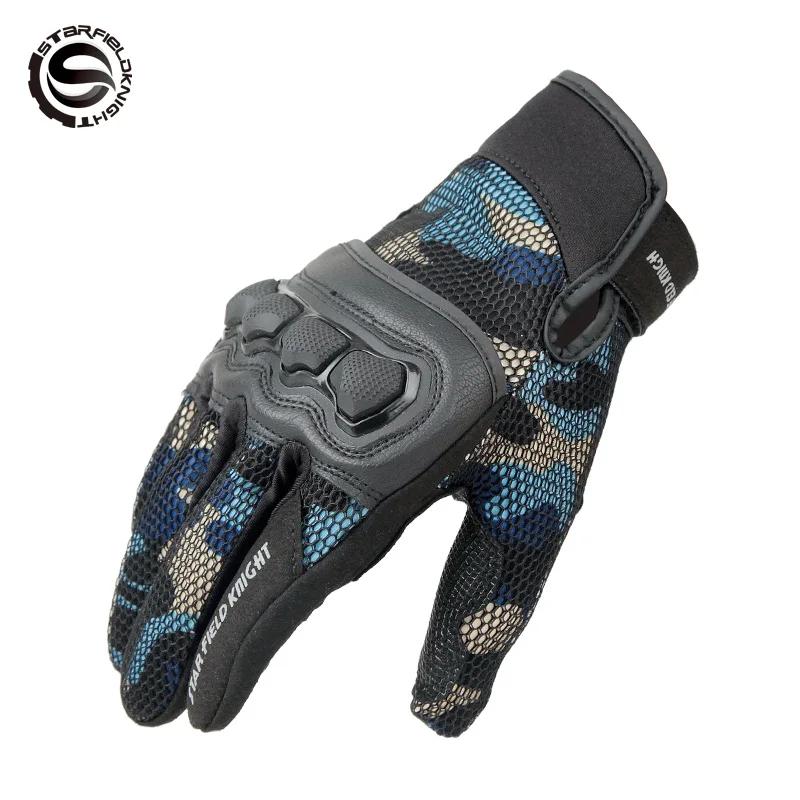 

Motorcycle Gloves Full Finger Adjustable Riding Gloves Nylon Touch Screen Protection And Breathable Accessories
