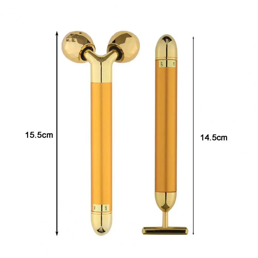 

2Pcs Face Massagers Tighten Skin Increase Skin Metabolism Zinc Alloy T-shaped Vibrating Facial Rollers for Ladies drop shipping