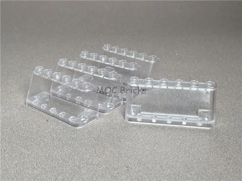 10 шт./лот MOC кирпичи Trans Прозрачный Автомобиль ветровой экран 2x6x2 подходит для 4176
