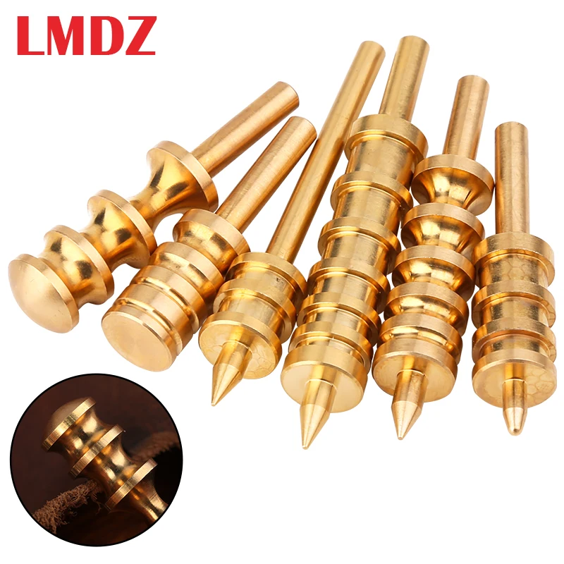 

LMDZ Leather Burnisher Pointed or Flat Tip Leather Edge Tools Leather Craft for Leather Slicker Burnishing Brass Burnish Tools