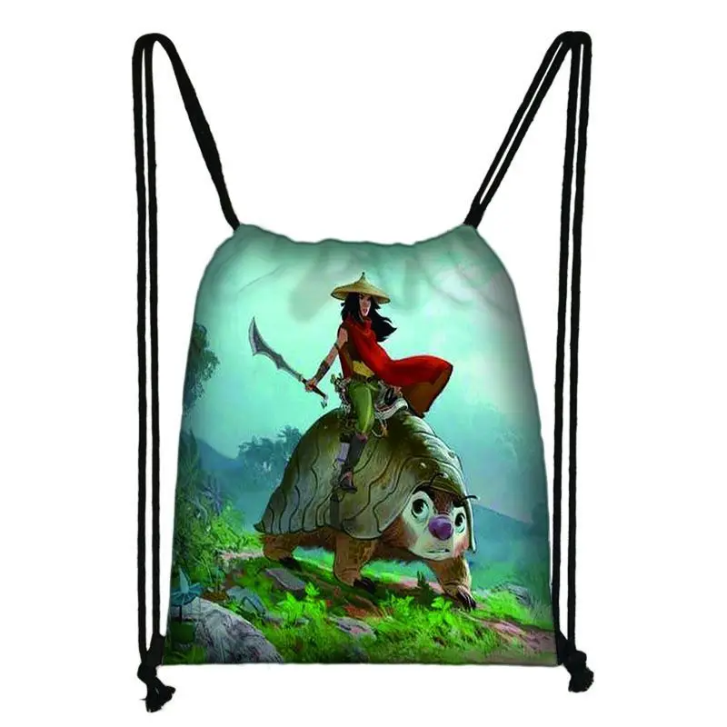 

Disney New Movie Raya and The Last Dragon Drawstring Bag Peripheral Digital Printing Bundle Pocket Fashion Convenient Backpack