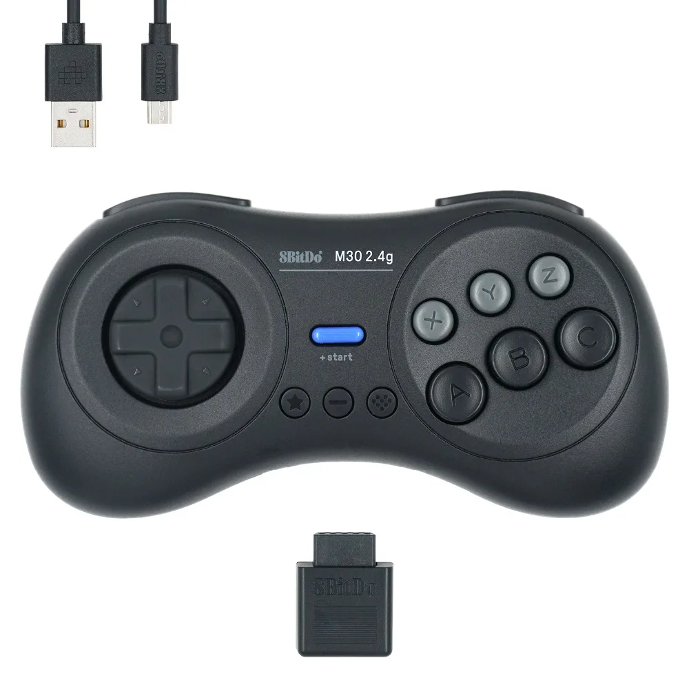 

Портативный 8bitdo M30 2,4G беспроводной геймпад контроллер для Sega Genesis/Mega Drive с USB-кабелем игровые аксессуары