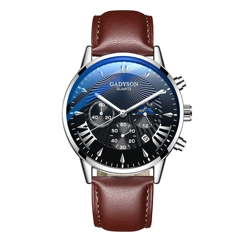 men watches luxury famous brand men leather strap calendar watch men military sport luminous quartz watch relogio masculino hot free global shipping