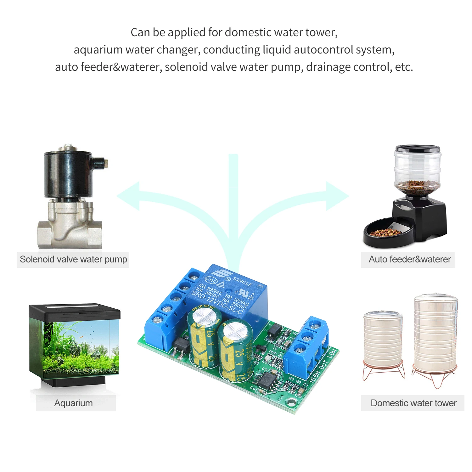 Автоматический модуль контроллера уровня воды LC25A01 контроллер жидкости для