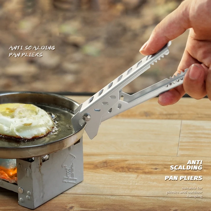 Camping Pot Pan Gripper Bowl Non-Hot Handle Clip Tableware Holder for |