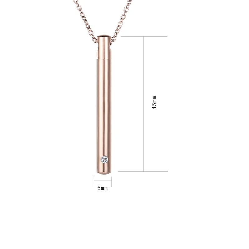 

3Pcs Stainless Steel Necklace Perfume Bottle Pendant Commemorative Lovers Pet Accessories Creative DIY Openable