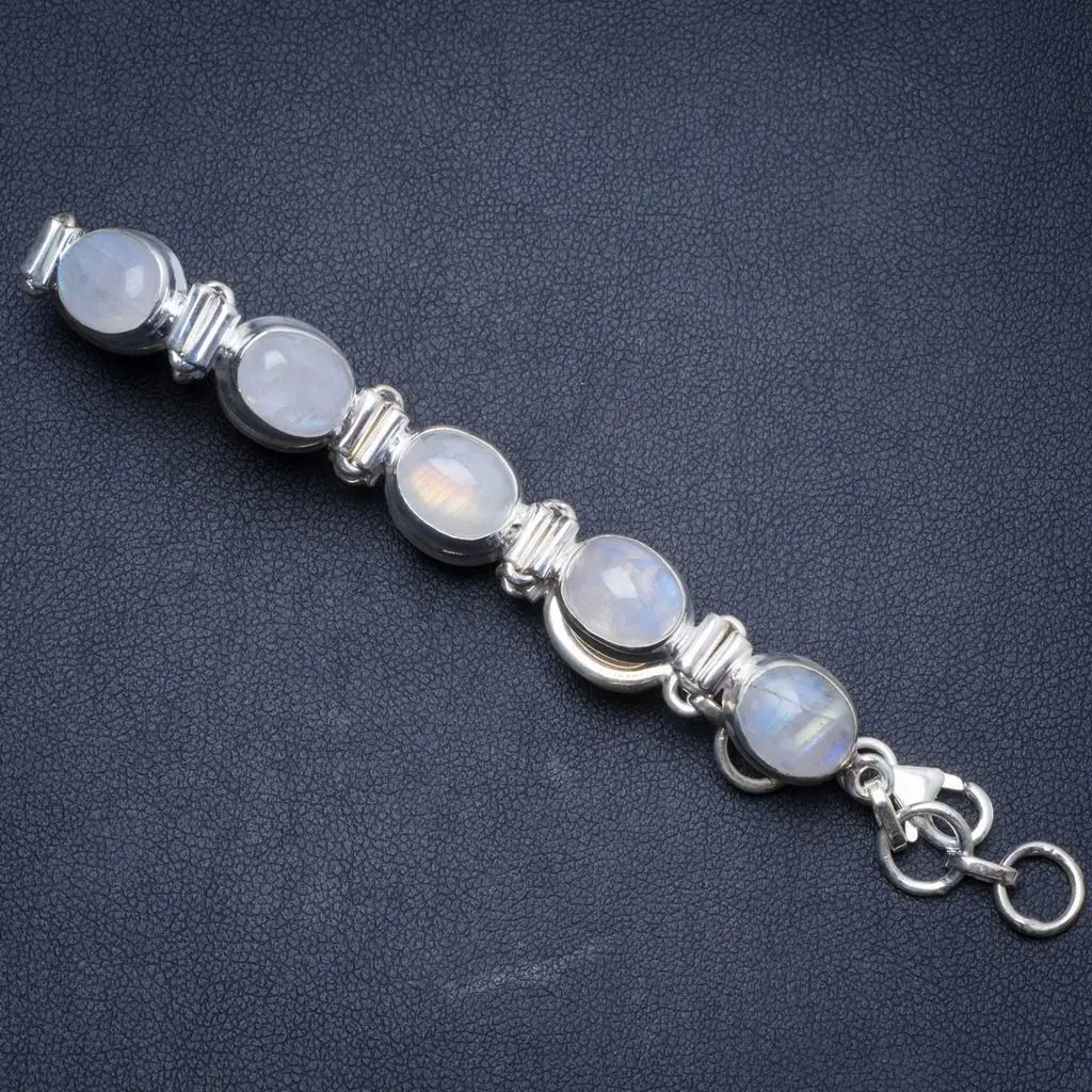 Натуральный Радужный Лунный Камень ручной работы уникальный женский серебряный
