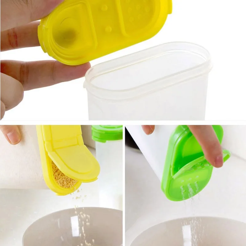 Мини-пластиковый контейнер для еды кухни хранения зерна 2 крышки сортировка риса