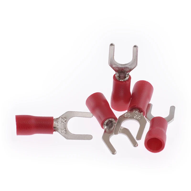 Красный кабель провод разъема 1000 шт./упак. Furcate предварительно изолируя Вилка