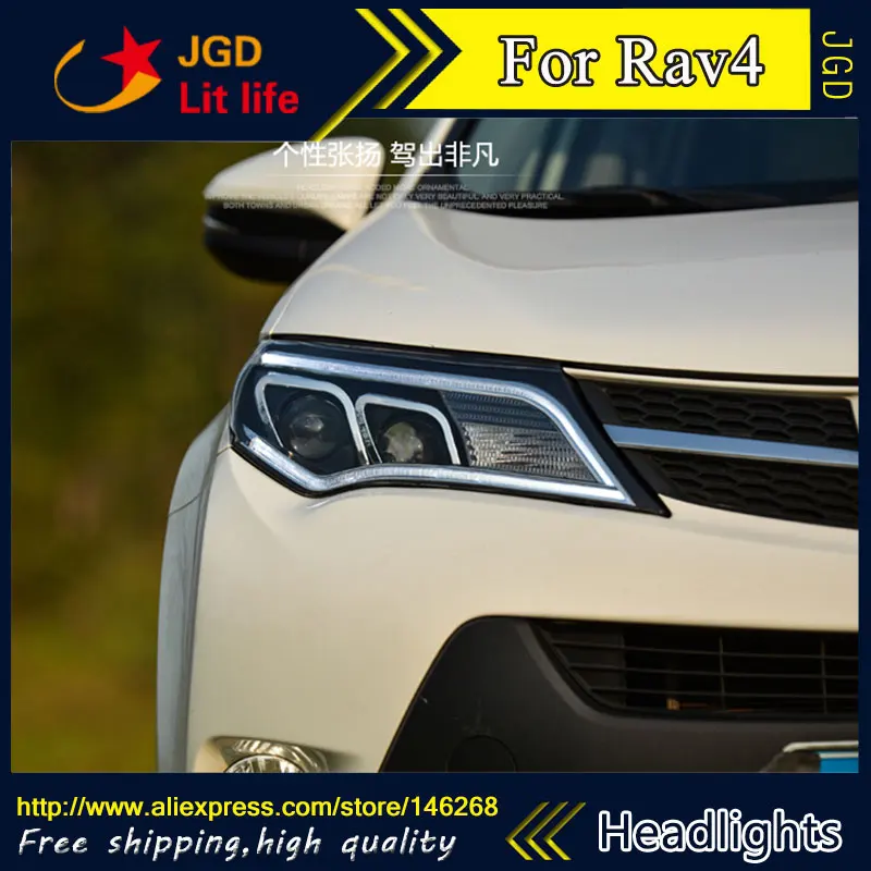 Автомобильный Стайлинг LED HID Toyota Rav4 чехол для фары 2013 2014 2015 биксеноновые линзы