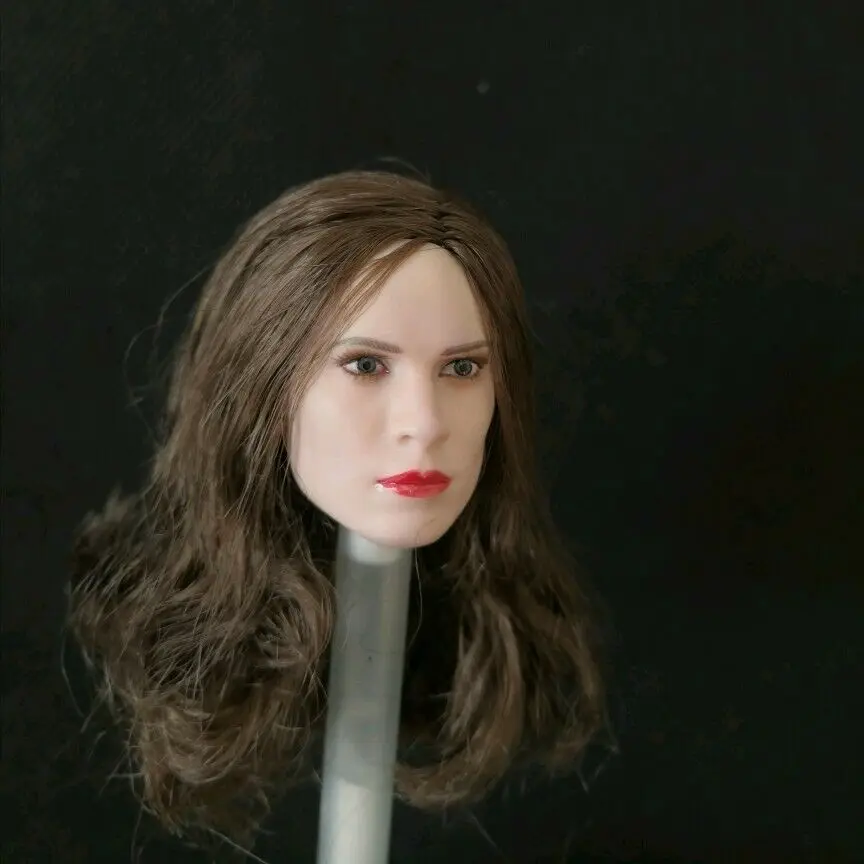 

GLF 1/6 Beauty Agent Pale Peggy Carter Head Sculpt W/Curls Hair Fit 12'' Female Action Figure