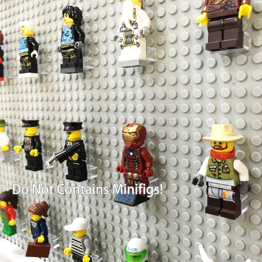 Fit 50*50 опорная пластина мини-фигурки Дисплей Стенд Minifig стены DIY MOC База аксессуары пластины набор строительные блоки игрушки подарки для детей