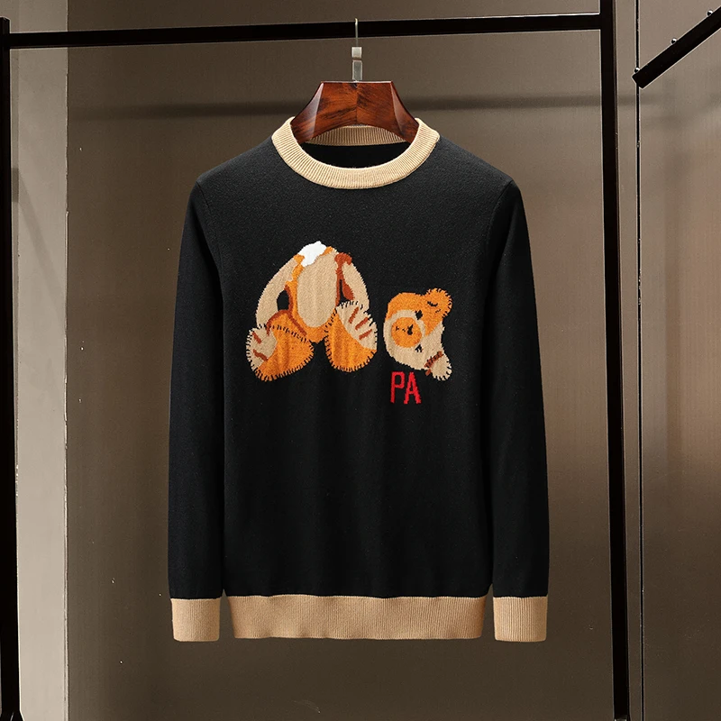 Свитер с пандой осень 2019 вязаный свитер плюшевым мишкой топы для мужчин и женщин