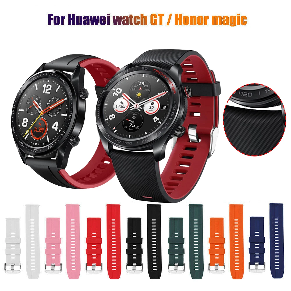 Ремешок силиконовый для huawei watch gt 2 band 46 мм браслет смарт часов galaxy active HONOR Magic 22