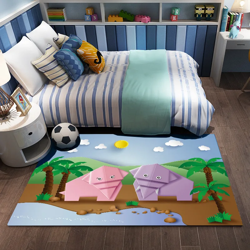 

KC Bedroom Baby Crawling Cushion Home Carpet Children's Room Cardon Bedside Carpet Home Rugs Room Decoration Carpet