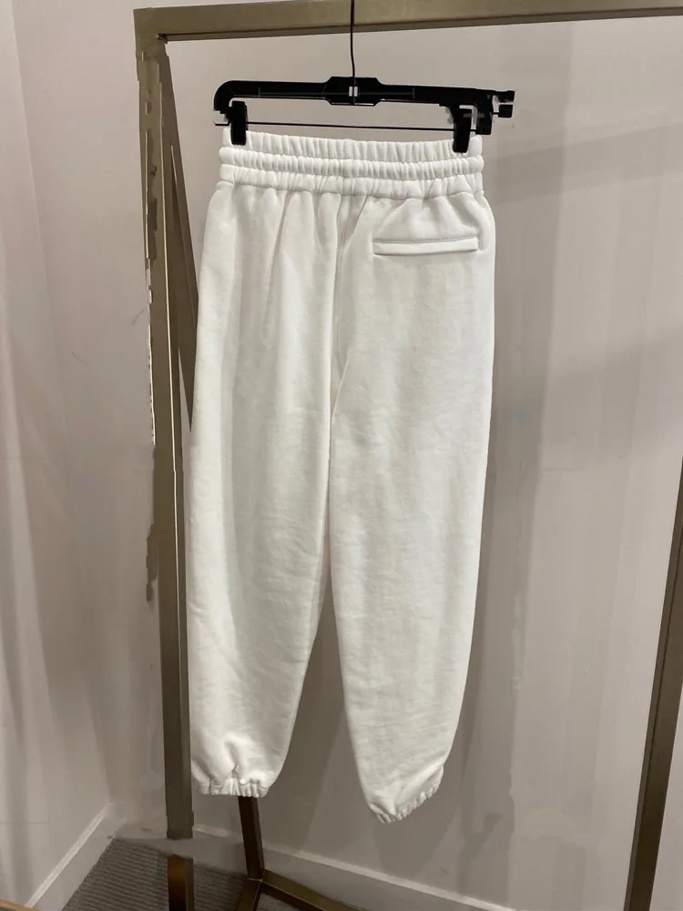 Spring 2021 New Drawstring Elastic Waist Stitching Casual Hoodie Pants Women Sports Sweatpants Female Jogger Long Trousers Tide