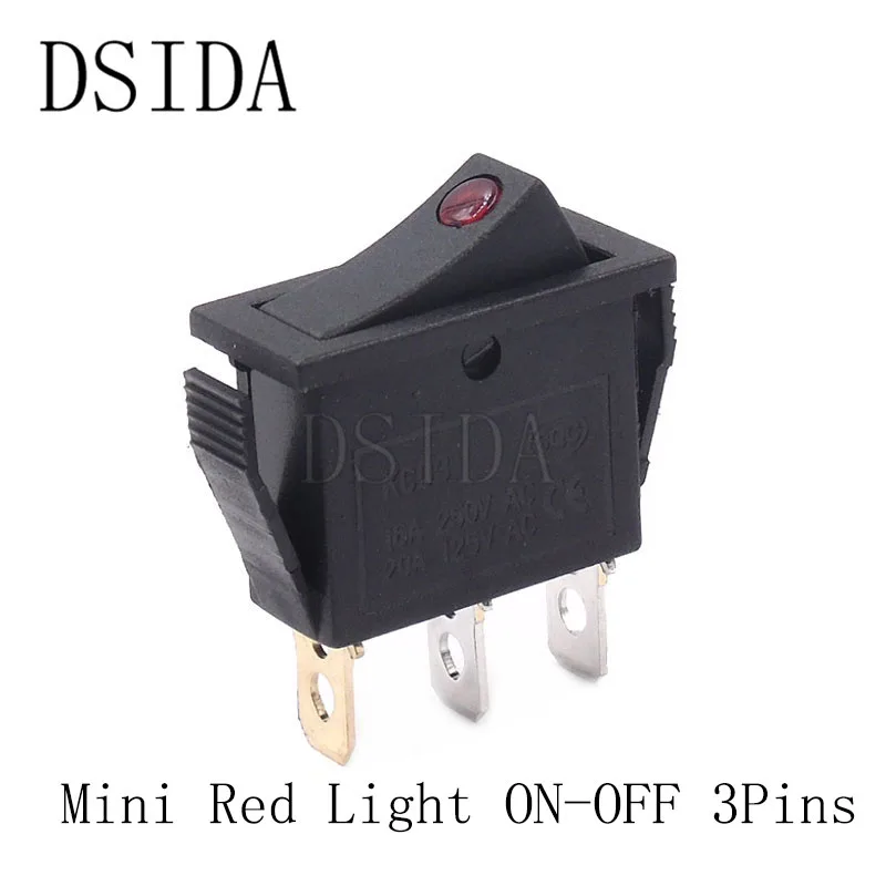 KCD3 клавишный выключатель 2 контактный/3 контактный Электрический светильник с