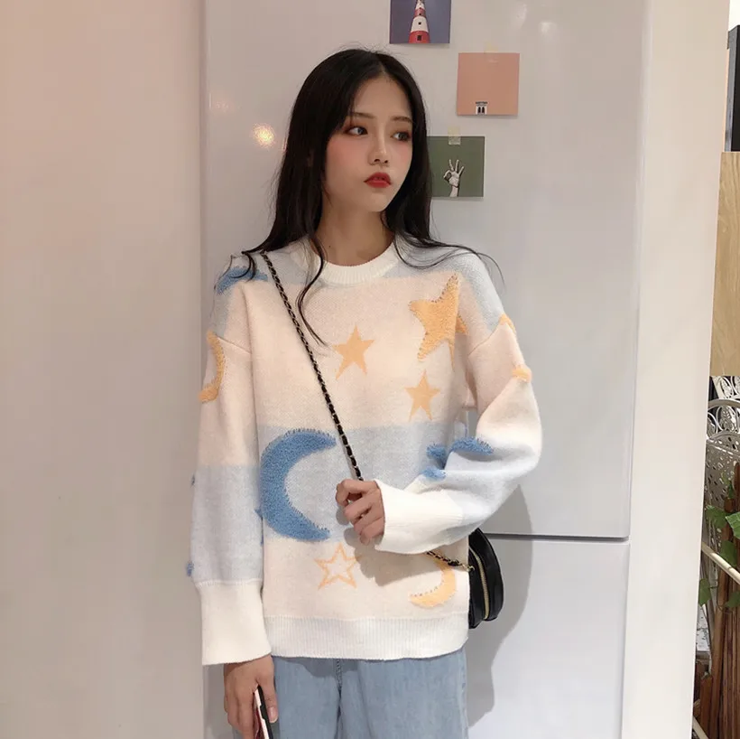 

Sannian Cute Sweater Girl Spring And Autumn Outfit Lolita Sweater Women Clothes 2021 New All-match Knitted Bottoming Shirt