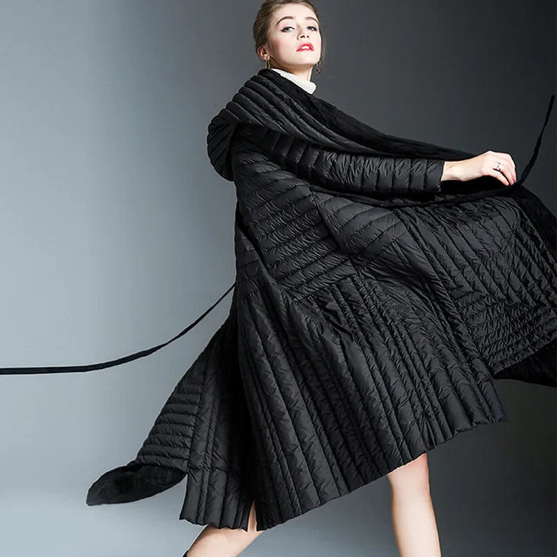 Пуховики Длинная с капюшоном зимняя куртка женские топы Vadim Veste Hiver Manteau Femme Harajuku ropa