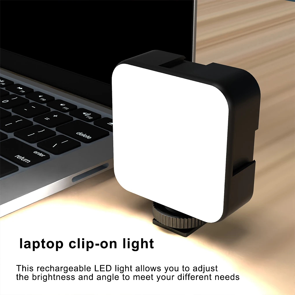 Kopen Video Conference 5600K Led Video Light Cube Laptop Computer Webcam Licht Zoom Call Verlichting Met Clip Voor Live Streaming