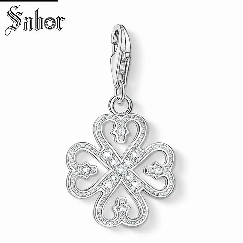 Подвеска с сердцем Томаса листьями клевера Подарочные ювелирные изделия для