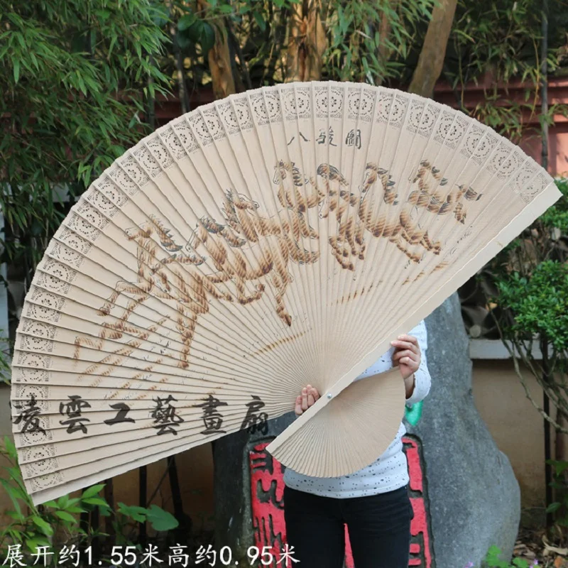 

Crafts large hanging fan office study decorative fan craft folding fan wooden fan Gui gift fan free delivery