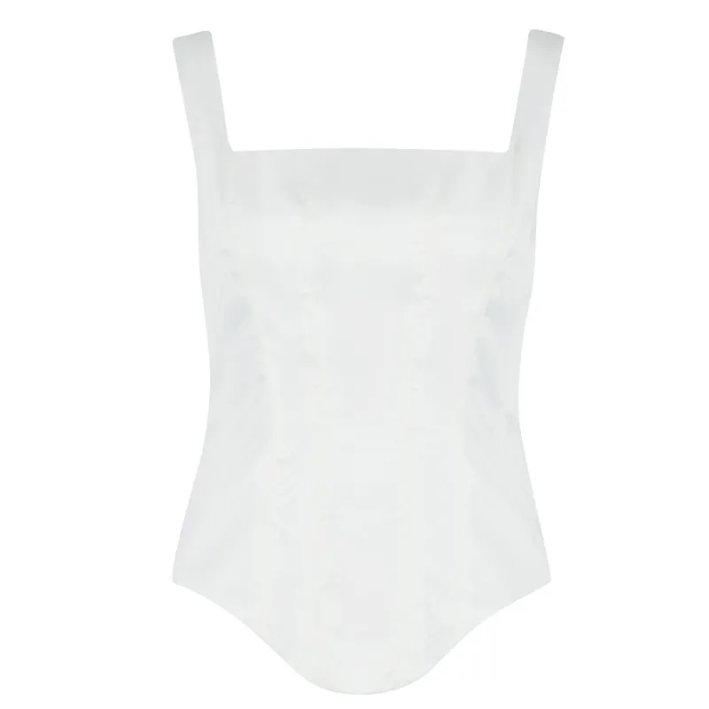 

High Quality Bandage Top Sexy White Tops Elegant Ladies Fashion Designer Night Club Party Top