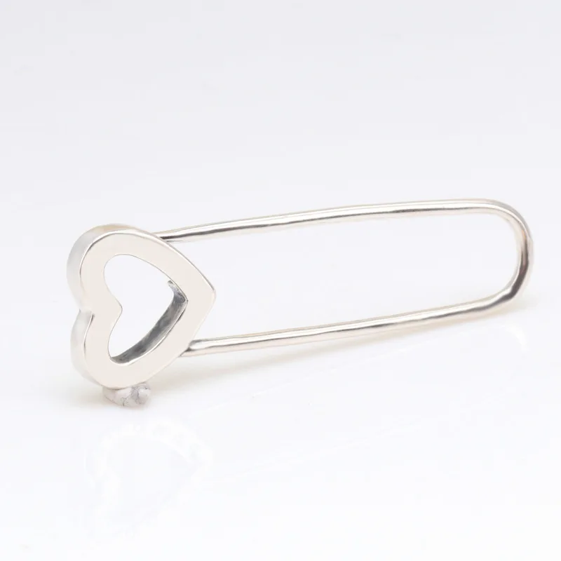 

Hot Sale 925 Sterling Silver ME Series Heart-shaped Safety Brooch Fit Original Bracelet Women Jewelry Making Gift