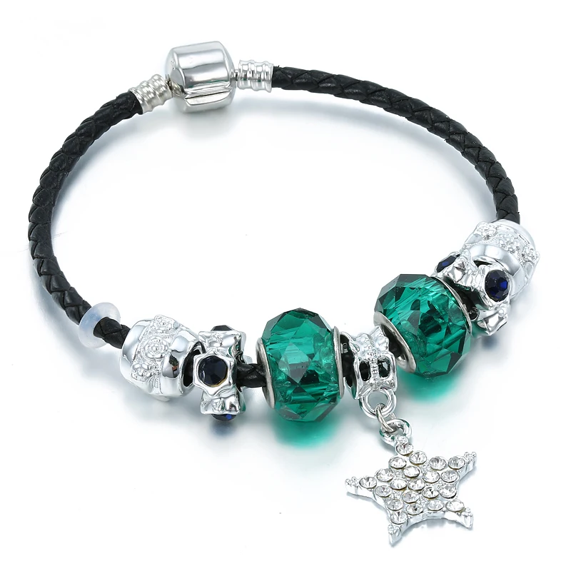 2019 новая очаровательная черно зеленая подвеска в виде звезды со стразами черный