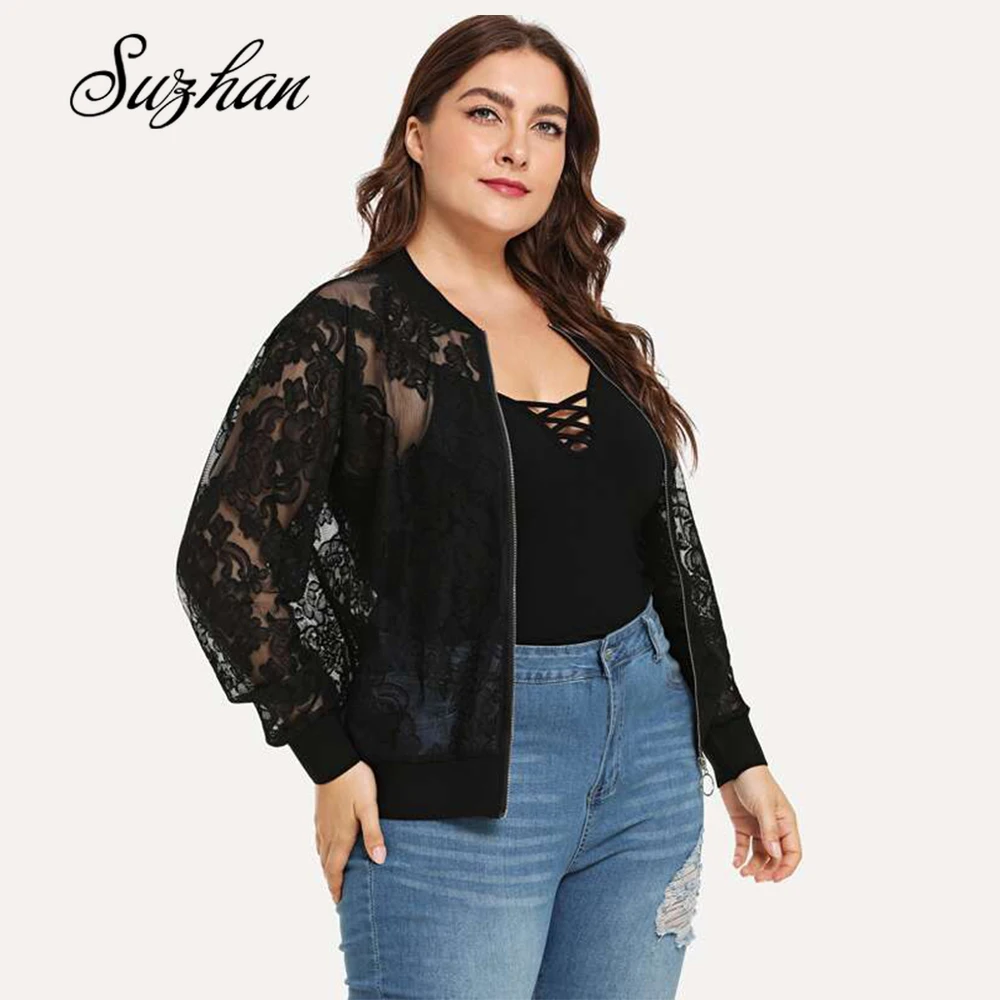 Suzhan новое пальто размера плюс женская повседневная верхняя одежда куртки на