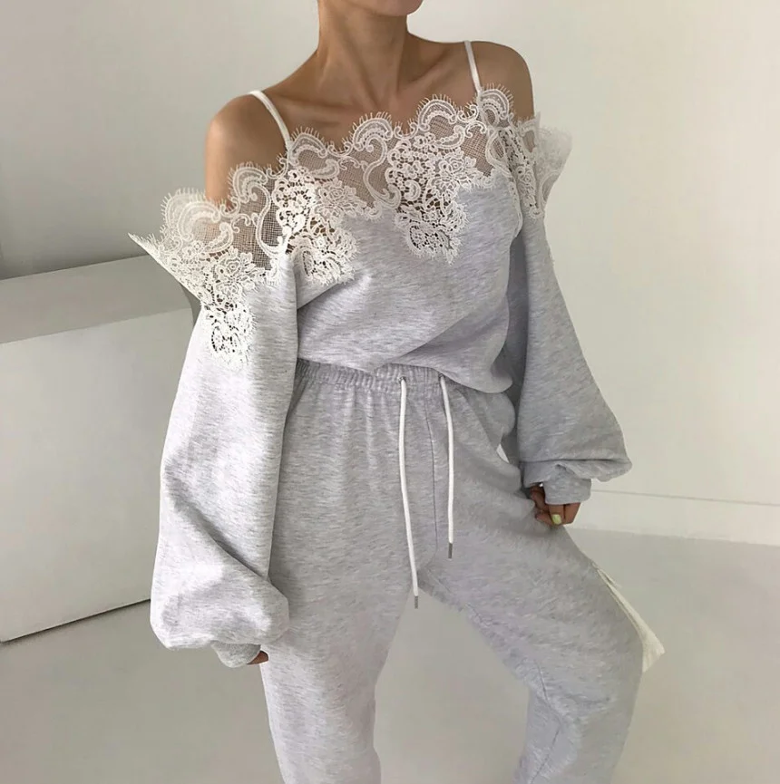 

Товары в наличии. Han Dongdaemun 2021 осень тяжелая промышленность Кружева Вышивка строчка ремешок Ретро дизайн свитер для женщин