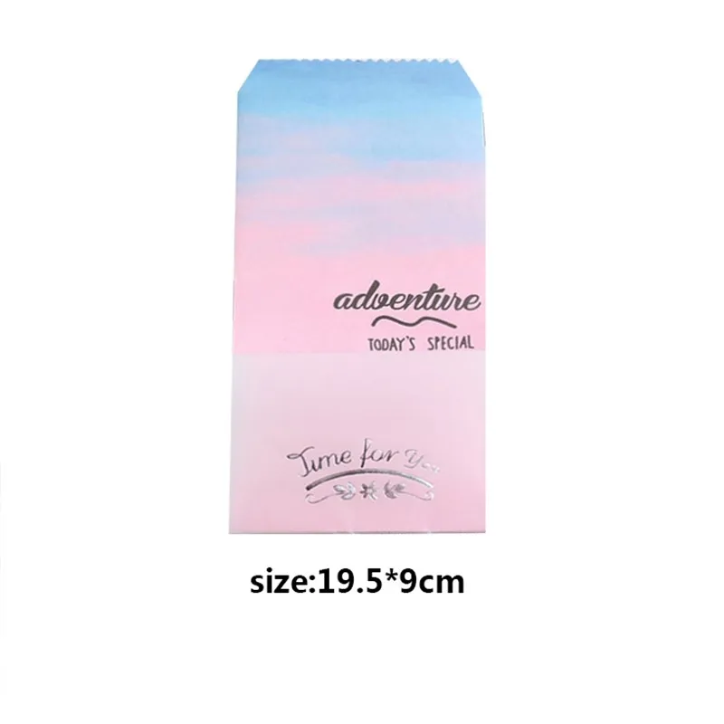 

10pcs Watercolor gradient envelope letterhead office stationery writing paper stationery kawaii birthday envelopes gift