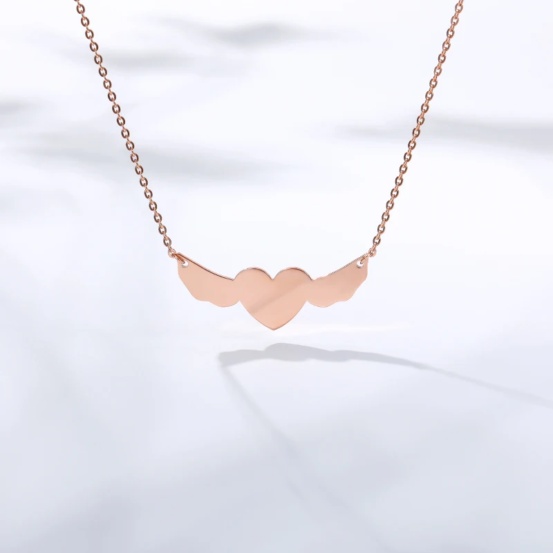 Женское Ожерелье с крыльями ангела в виде сердца|Ожерелья подвеской| |